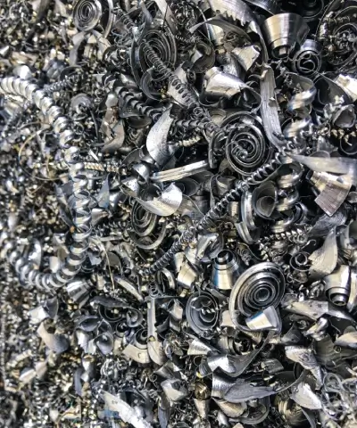 Bundles of aluminium sections and extrusion scrap ready for weighing