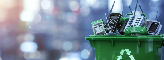 E-waste and computer scrap collected for recycling